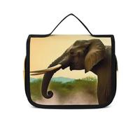 Dwrepo Trousse de toilette à suspendre pour homme et femme - Portable et étanche - Éléphant d'Afrique - 22,5 x 18,5 cm - Trousse de toilette à suspendre - Éléphant d'Afrique, Éléphant d'Afrique,