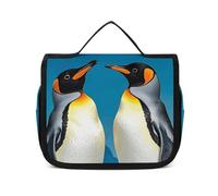 Dwrepo Trousse de toilette à suspendre pour homme et femme - Portable et étanche - Pingouins heureux - 22,5 x 18,5 cm - Trousse de toilette à suspendre - Pingouins heureux - 22,5 x 18,5 cm, Pingouins