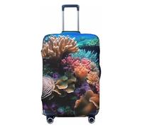 Dwrepo Underwater World Housse de bagage élastique lavable anti-rayures en élasthanne pour bagages de 45,7 à 81,3 cm, Noir , M