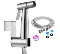 DWSSMYXSG Pulvérisateur de toilettes en acier inoxydable pour bidet - Kit de pulvérisateur de bidet - Facile à installer Avec tuyau de douche à ressort et crochet de 1,5 m