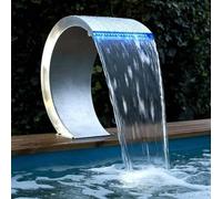 DWSSX Fontaines de Piscine de Cascade de Jardin fontaines de Cascade de Piscine d'acier Inoxydable for Le Jardin de piscines creusées (Size : 65cm*30cm)