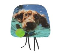 DWTJKMS 1 housse d'appui-tête de voiture amusante pour animal de compagnie - Réglable et réutilisable - Accessoires d'intérieur de voiture - Style vintage - Pour la plupart des voitures