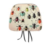 DWTJKMS 1 housse d'appui-tête de voiture réglable et réutilisable - Accessoire d'intérieur de voiture mignon vintage - Pour la plupart des voitures