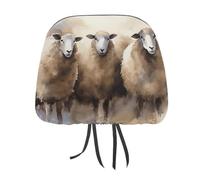 DWTJKMS 1 housse d'appui-tête de voiture réglable et réutilisable, accessoire d'intérieur de voiture, mignon vintage, housse de protection pour appuie-tête de voiture, pour la plupart des voitures