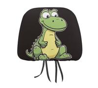 DWTJKMS 1 housse d'appui-tête de voiture silencieuse motif crocodile de dessin animé, réglable, réutilisable, accessoire d'intérieur de voiture, mignon et vintage, pour la plupart des voitures