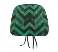 DWTJKMS 1 housse d'appui-tête de voiture vert émeraude, réglable, réutilisable, accessoire d'intérieur de voiture, mignon et vintage, pour la plupart des voitures