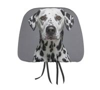DWTJKMS 1 housse de protection pour appuie-tête de siège de voiture dalmatien - Réglable et réutilisable - Accessoire d'intérieur de voiture - Style vintage - Pour la plupart des voitures