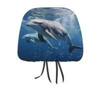 DWTJKMS 1 housse de protection pour appuie-tête de siège de voiture, réglable, réutilisable, accessoire d'intérieur de voiture, mignon et vintage, pour la plupart des voitures