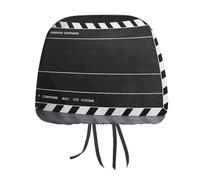 DWTJKMS 1 housse de protection pour appuie-tête de siège de voiture style classique noir - Réglable et réutilisable - Accessoires d'intérieur de voiture - Jolie housse de protection pour appuie-tête