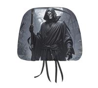 DWTJKMS 1 housse de protection réglable et réutilisable pour appuie-tête de voiture - Motif faucheuse