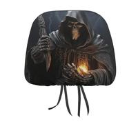 DWTJKMS 1 housse de protection réglable et réutilisable pour appuie-tête de voiture - Motif faucheuse
