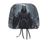 DWTJKMS 1 housse de protection réglable et réutilisable pour appuie-tête de voiture - Motif faucheuse