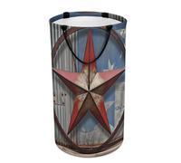 DWTJKMS American Wastern Texas Star - Panier à linge pliable avec poignées de transport facile - Grand panier de rangement pour buanderie, dortoir, famille