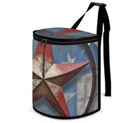 DWTJKMS American Wastern Texas Star Poubelle de voiture avec couvercle, grande capacité à suspendre, étanche, étanche, accessoires d'intérieur
