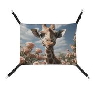 DWTJKMS Beau hamac pour chat en forme de girafe - Hamac de couchage doux réglable pour animaux domestiques - Utilisation en toutes saisons pour chats, furets, chiots, lapins, petits animaux (classique