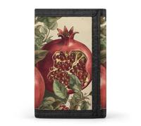 DWTJKMS Berries of Pomegranate Portefeuille minimaliste à trois volets pour homme Portefeuille moderne tendance antivol pour cartes et espèces