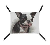 DWTJKMS Boston Terrier Hamac pour chat - Hamac de couchage doux réglable pour animaux domestiques - Utilisation en toutes saisons pour chats, furets, chiots, lapins, petits animaux (classique)