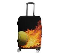 DWTJKMS Burning Tennis Pictures Housse de bagage simple et généreuse Housse anti-poussière lavable résistante aux rayures pour valise de 48,3 à 81,3 cm, Style :, L, Housse de valise