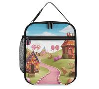 DWTJKMS Candy Land Sac à déjeuner isotherme, étanche pour homme et femme, avec poignée, boîte à déjeuner isotherme réutilisable pour bureau, travail, pique-nique