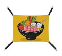 DWTJKMS Cartoon Hotpot Doodle Hamac pour chat - Hamac de couchage doux réglable pour animaux domestiques - Utilisation en toutes saisons pour chats, furets, chiots, lapins, petits animaux (classique)