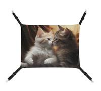 DWTJKMS Cat Kiss Hamac pour chat - Hamac de couchage doux réglable pour animaux domestiques - Utilisation en toutes saisons pour chats, furets, chiots, lapins, petits animaux (classique)