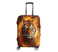 DWTJKMS Cool Tiger in Flame Housse de bagage simple et généreuse housse anti-poussière lavable résistante aux rayures pour valise de 48,3 à 81,3 cm, Style :, XL, Housse de valise
