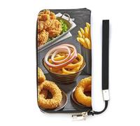 DWTJKMS Delicious Food Long portefeuille fin en cuir synthétique pour homme et femme Portefeuille minimaliste avec fentes pour cartes, blanc, 20 x 10,5 cm, blanc, 20x10.5cm