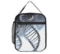 DWTJKMS DNA Chain Sac à déjeuner isotherme avec photo, étanche pour homme et femme, avec poignée, boîte à déjeuner isotherme réutilisable pour bureau, travail, pique-nique