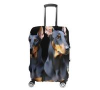 DWTJKMS Doberman Housse de bagage simple et généreuse housse anti-poussière lavable résistante aux rayures pour valise de 48,3 à 81,3 cm, Style :, M, Housse de valise