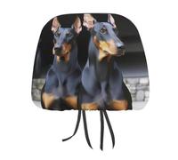 DWTJKMS Doberman Housse de protection pour appuie-tête de siège de voiture 1 pièce réglable et réutilisable, accessoire d'intérieur de voiture, mignon vintage pour la plupart des voitures