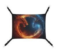 DWTJKMS Fire and Ice Hamac pour chat - Hamac de couchage doux réglable pour animaux domestiques - Utilisation en toutes saisons pour chats, furets, chiots, lapins, petits animaux (classique)