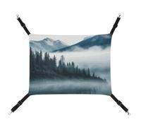 DWTJKMS Foggy Mountains Hamac doux réglable pour chat, furet, chiot, lapins, petits animaux (classique)