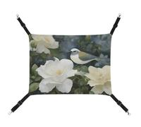 DWTJKMS Gardenia Hamac de couchage doux réglable pour animaux domestiques, fleurs, oiseaux, chats, toutes saisons, pour chats, furets, chiots, lapins, petits animaux (classique)