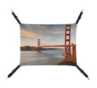 DWTJKMS Golden Gate Bridge Hamac pour chat - Hamac de couchage doux réglable pour animaux domestiques - Utilisation en toutes saisons pour chats, furets, chiots, lapins, petits animaux (classique)