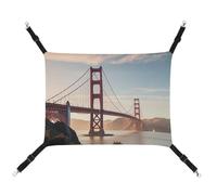 DWTJKMS Golden Gate Bridge Hamac pour chat - Hamac de couchage doux réglable pour animaux domestiques - Utilisation en toutes saisons pour chats, furets, chiots, lapins, petits animaux (classique)
