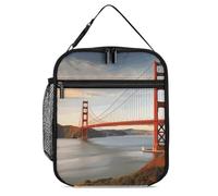 DWTJKMS Golden Gate Bridge Sac à déjeuner isotherme, étanche pour homme et femme, avec poignée, boîte à déjeuner isotherme réutilisable pour bureau, travail, pique-nique