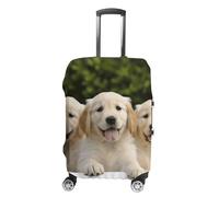 DWTJKMS Golden Retriever Housse de bagage simple et généreuse pour valise de 48,3 à 81,3 cm, lavable, résistante aux rayures, Style :, M, Housse de valise