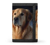 DWTJKMS Golden Retriever Portefeuille minimaliste à trois volets pour homme Design moderne et tendance Pour cartes et espèces