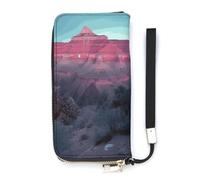 DWTJKMS Grand Canyon Portefeuille long fin en cuir synthétique pour homme et femme Portefeuille minimaliste avec emplacements pour cartes, blanc, 20 x 10,5 cm, blanc, 20x10.5cm