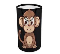 DWTJKMS Grand panier à linge pliable motif singe marron avec poignées de transport facile pour buanderie, dortoir, famille
