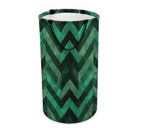 DWTJKMS Grand panier à linge vert émeraude, panier à vêtements sales pliable avec poignées de transport facile, grand panier de rangement pour buanderie, dortoir, famille