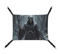 DWTJKMS Grim Reaper Hamac pour chat - Hamac de couchage doux réglable pour animaux domestiques - Utilisation en toutes saisons pour chats, furets, chiots, lapins, petits animaux (classique)