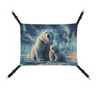 DWTJKMS Hamac à deux ours polaires pour chat, hamacs de couchage doux, hamac réglable pour animaux domestiques, toutes saisons, utilisation pour chats, furets, chiots, lapins, petits animaux