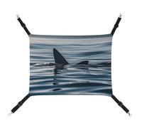 DWTJKMS Hamac à eau en forme d'aileron de requin pour chat, hamacs de couchage doux réglable pour animaux domestiques, toutes saisons, utilisation pour chats, furets, chiots, lapins, petits animaux