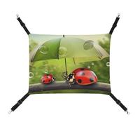 DWTJKMS Hamac amusant en forme de coccinelle tenant des parapluies pour chat, hamacs de couchage doux réglable pour animaux de compagnie, utilisation en toutes saisons pour chats, furets, chiots
