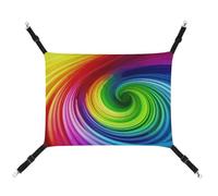 DWTJKMS Hamac arc-en-ciel en spirale pour chat, hamacs de couchage doux, hamac réglable pour animaux domestiques, toutes saisons, pour chats, furets, chiots, lapins, petits animaux (classique)