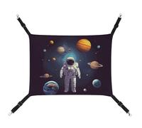 DWTJKMS Hamac astronaute avec système solaire et planètes pour chat, hamac de couchage doux réglable pour animaux domestiques, toutes saisons, utilisation pour chats, furets, chiots, lapins, petits