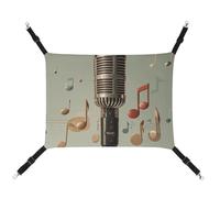DWTJKMS Hamac avec microphone et note de musique pour chat, hamacs de couchage doux, hamac réglable pour animaux domestiques, toutes saisons, pour chats, furets, chiots, lapins, petits animaux