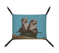 DWTJKMS Hamac de couchage doux pour chat, loutre, hamac réglable pour animal domestique, utilisation en toutes saisons pour chats, furets, chiots, lapins, petits animaux (classique)