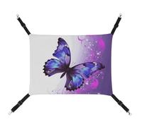 DWTJKMS Hamac de couchage doux réglable pour chat, furet, chiot, lapins, petits animaux (classique) Violet